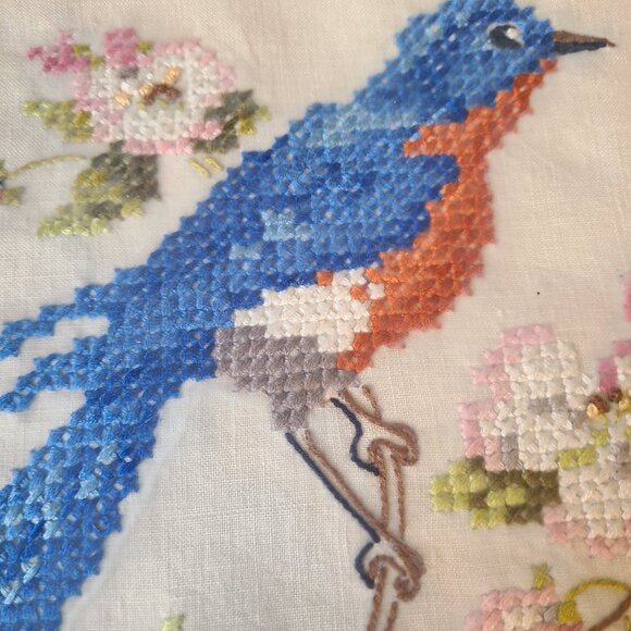 Two vintage cross stitch of birds - Picture 4 of 7